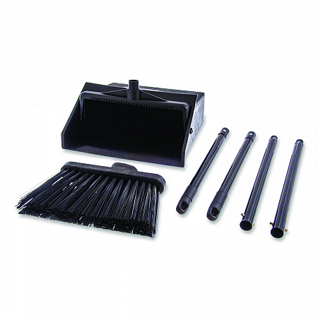 Duo-Pan Upright Dust Pan and Broom, 11.8 x 36, 24.5