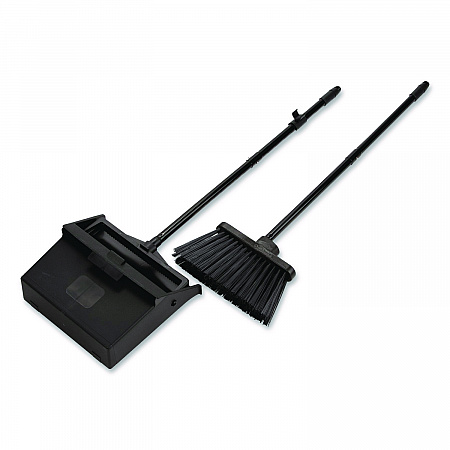 Duo-Pan Upright Dust Pan and Broom, 11.8 x 36, 24.5