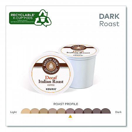 Decaf Italian Roast Coffee K-Cups, 24/Box, 4 Boxes/Carton (8506CT)