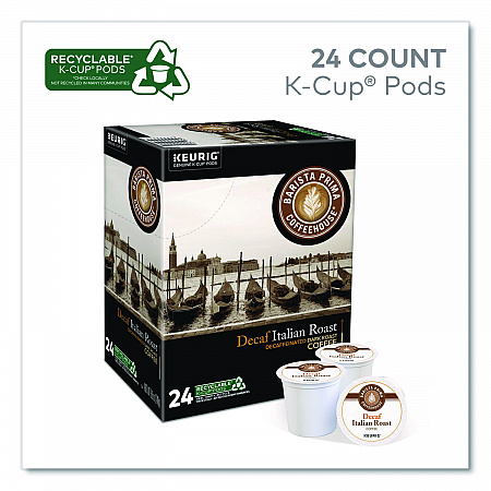 Decaf Italian Roast Coffee K-Cups, 24/Box, 4 Boxes/Carton (8506CT)