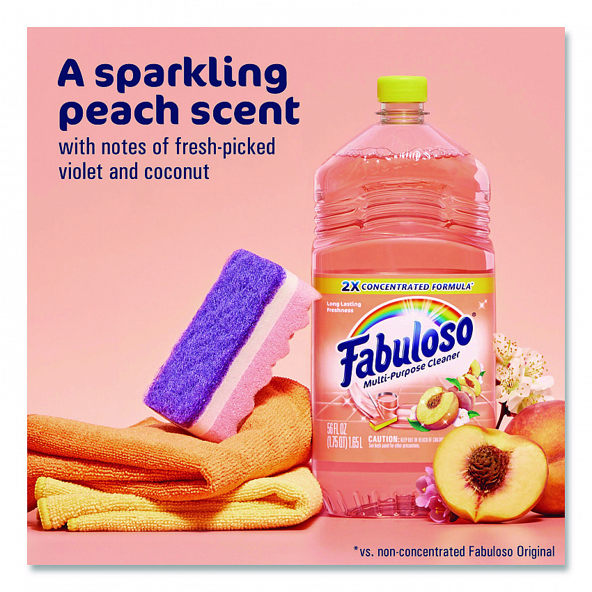 Multi-Use Cleaner, Peach Scent, 56 oz Bottle, 6/Carton (61046751)