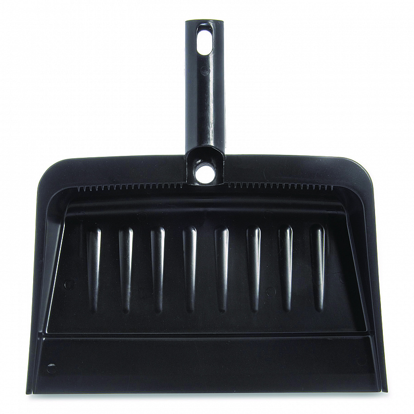 Flo-Pac Flexible Plastic Dustpan, 8 x 12, Plastic, Black (36143703)