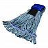 Medium Blue Looped-End Mop, Cotton, 36 x 6 x 3, Blue (369418S14)