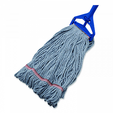 Medium Blue Looped-End Mop, Cotton, 43 x 6 x 3, Red (369423B14)