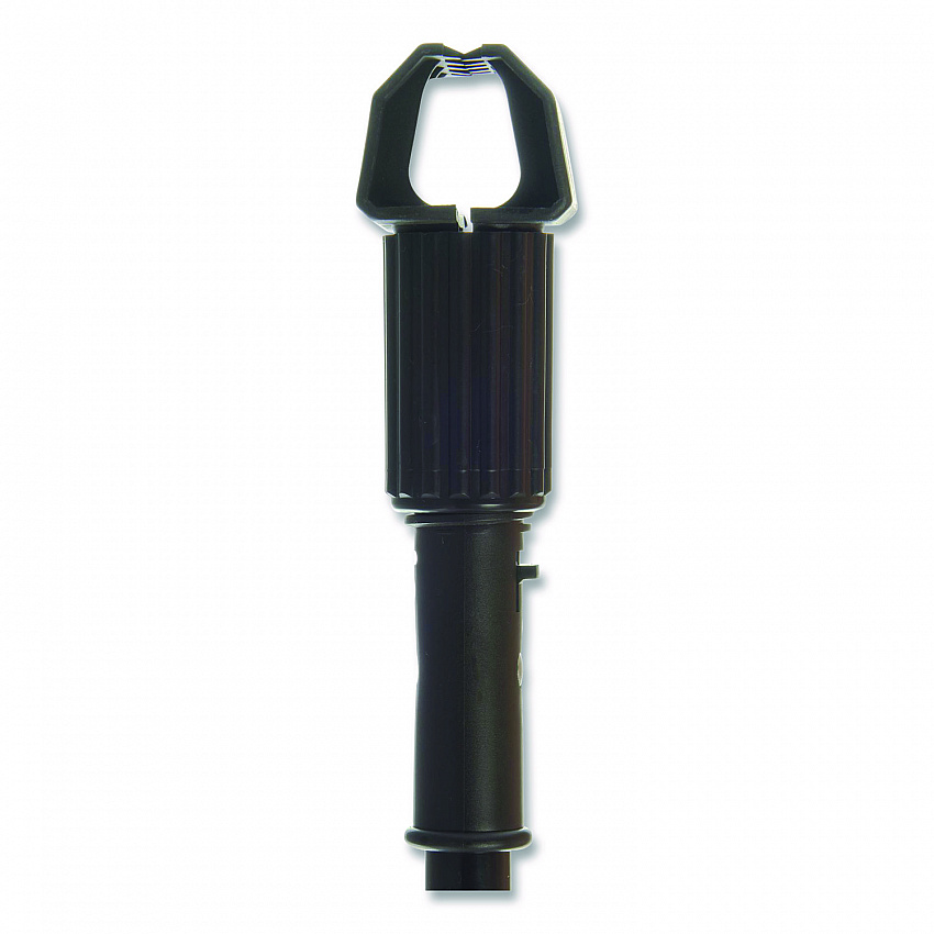 Vinyl Coated Jaw Style Metal Mop Handle, 1" dia x 60", Black (3697000)