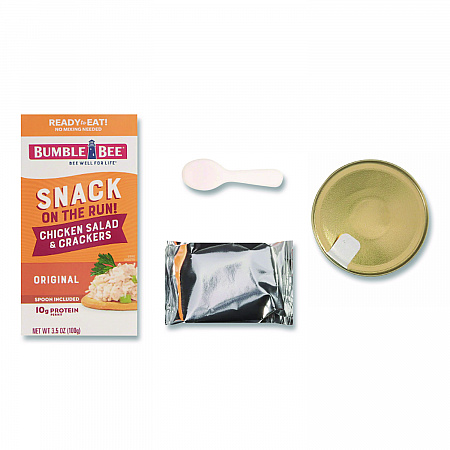 Snack on the Run Chicken Salad with Crackers, 3.5 oz Pack, 12/Carton (AHF70350)