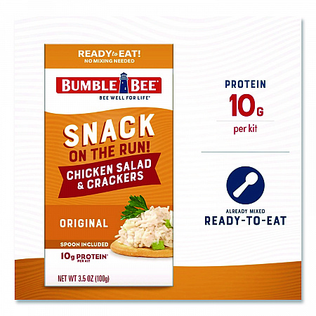 Snack on the Run Chicken Salad with Crackers, 3.5 oz Pack, 12/Carton (AHF70350)