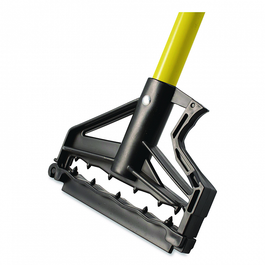 Sparta Spectrum Quik-Release Fiberglass Mop Handle, 1" dia x 60", Yellow (4166404)