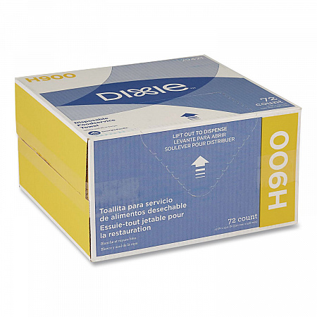 H900 Disposable Cleaning Towel, 1-Ply, 13 x 23.5, White/Blue, 72 Towels/Box (29421)