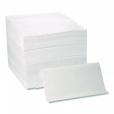 Flat Linen Replacement Dinner Napkin, 1-Ply, 16 x 15, White, 1,000/Carton (92120)