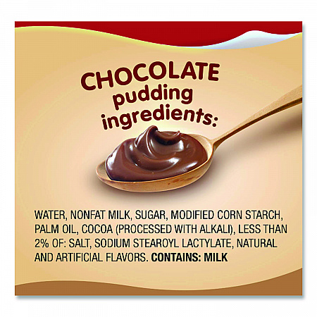 Pudding Cups, Chocolate, 3.5 oz Cup, 48/Carton (HUN55418)