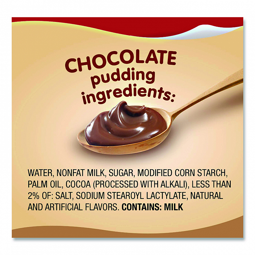 Pudding Cups, Chocolate, 3.5 oz Cup, 48/Carton (HUN55418)
