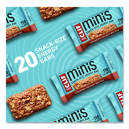 Energy Bar, Mini Crunchy Peanut Butter, 0.99 oz Bar, 20/Box (CCC36412)
