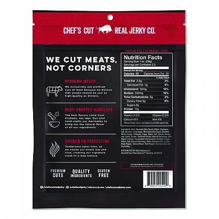 Real Steak Jerky, Original Recipe, 2.5 oz Bag (CCR00500)