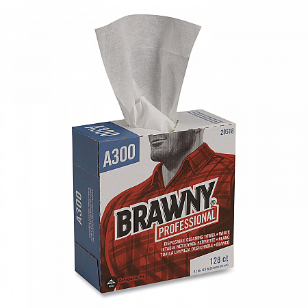 Airlaid Medium Duty Wipers, Cloth, 1-Ply, 9.2 x 12.4, Unscented, White, 128/Box, 10 Boxes/Carton (29518CT)