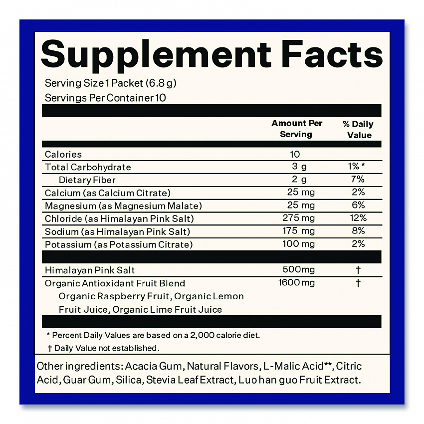 Electrolyte Lemon Raspberry Drink Mix, 0.24 oz Packets, 10/Pack, 2 Packs/Carton (60004165)