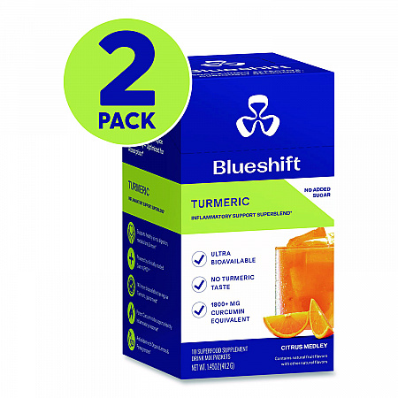 Turmeric Citrus Medley Drink Mix, Citrus Medley Flavor, 0.16 oz Packets, 10/Pack, 2 Packs/Carton (60004166)