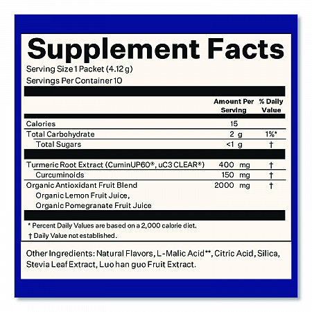 Turmeric Citrus Medley Drink Mix, Citrus Medley Flavor, 0.16 oz Packets, 10/Pack, 2 Packs/Carton (60004166)