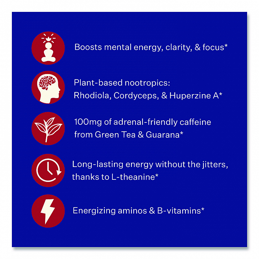 Energy and Focus Forest Berry Drink Mix, 0.24 oz Packets, 10/Pack, 2 Packs/Carton (60004167)