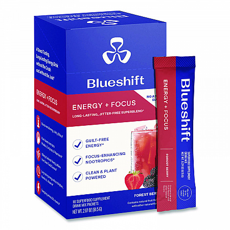 Energy and Focus Forest Berry Drink Mix, 0.24 oz Packets, 10/Pack, 2 Packs/Carton (60004167)