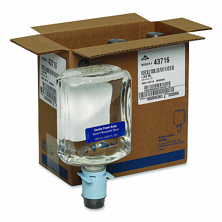Pacific Blue Ultra Automated Foam Soap Refill, Fragrance-Free, 1,200 mL, 3/Carton (43716)