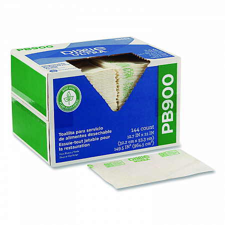 Dine-A-Cloth FLAX Foodservice Wipers, 1-Ply, 12.75 x 21, White, 144/Box (29662)