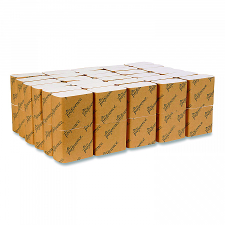 preference Singlefold Interfolded Bath Tissue, Septic Safe, 1-Ply, White, 400 Sheets/Pack, 60 Packs/Carton (10101)