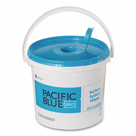 Pacific Blue Select Surface System Bucket, 7.8 x 7.8 x 7, White/Blue, 6/Carton (54006)