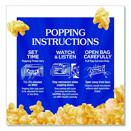 Microwave Popcorn, Butter, 2.75 oz Bag, 36/Carton (GOV23223)