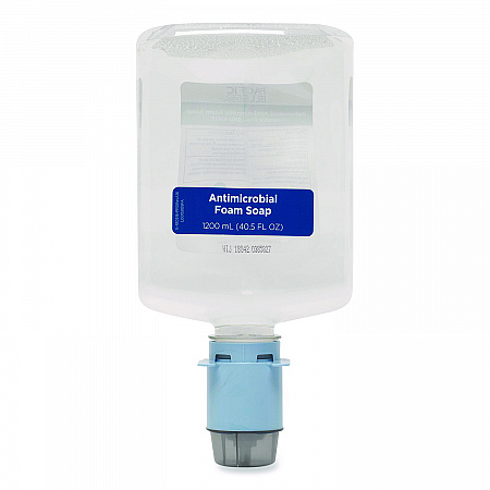 Pacific Blue Ultra Automated Foam Soap Refill, Antimicrobial, E2 Rated, Fragrance-Free, 1,200 mL, 3/Carton (43822)