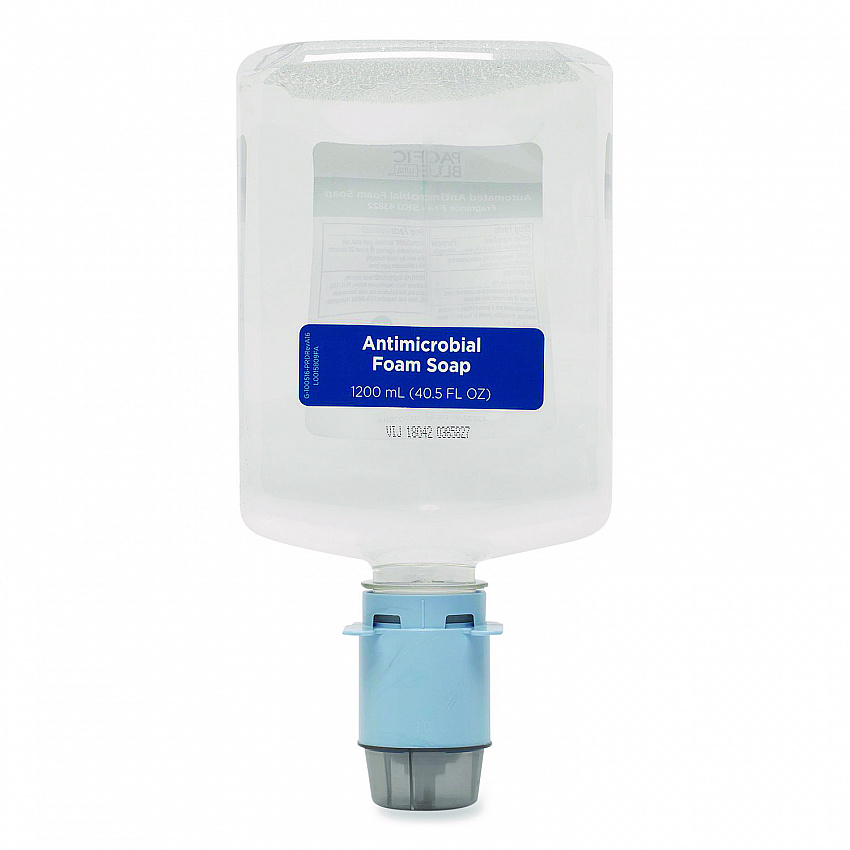 Pacific Blue Ultra Automated Foam Soap Refill, Antimicrobial, E2 Rated, Fragrance-Free, 1,200 mL, 3/Carton (43822)