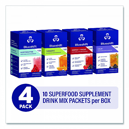 Variety Pack Drink Mix, Assorted Flavors, Individual Packets, 10/Pack. 4 Packs/Carton (60004169)