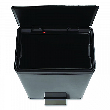 Elite Step-On Trash Can, 12 gal, Metal, Charcoal Stainless Steel/Black (2112520)