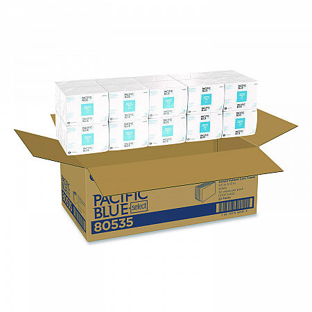 Pacific Blue Select Disposable Patient Care Washcloths, 1-Ply, 9.5 x 13, Unscented, White, 50/Pack, 20 Packs/Carton (80535)