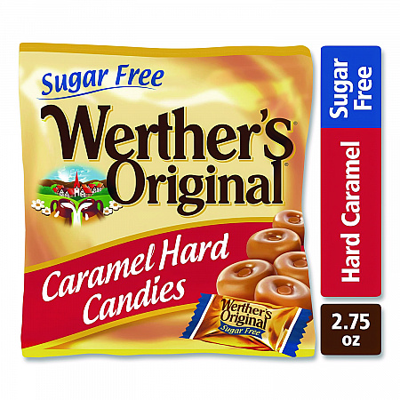 Hard Candies, Caramel, Individually Wrapped, 2.75 oz (SUL831498)