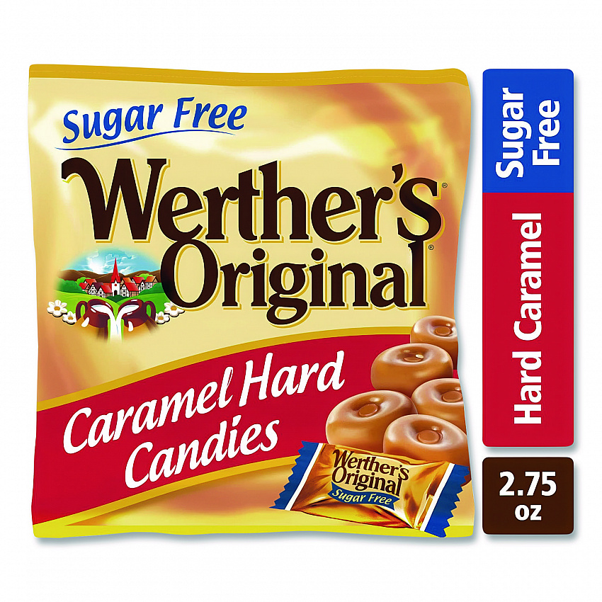 Hard Candies, Caramel, Individually Wrapped, 2.75 oz (SUL831498)