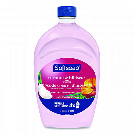 Liquid Hand Soap Refills, Coconut and Hibiscus Scent, 50 oz,  6/Carton (61049619)