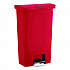 Slim Jim Streamline Resin Step-On Container, 24 gal, Resin, Red (1883570)