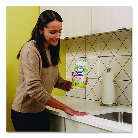 Disinfecting Wipes II Fresh Citrus, 1-Ply, 7 x 7.25, White, 70 Wipes/Canister, 6 Canisters/Carton (49128CT)