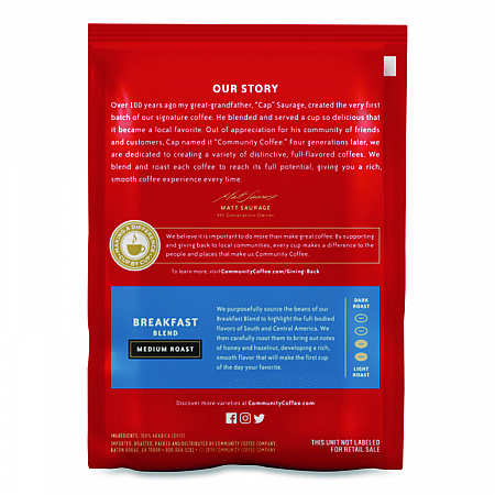 Breakfast Blend, 2.5 oz Packet, 40/Carton (CCI15505)