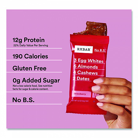 Gluten-Free Strawberry Protein Bar, 1.83 oz Bar, 12/Box (KEE00580)