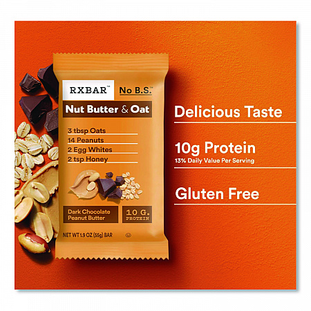 Gluten-Free Peanut Butter Dark Chocolate Protein Bar, 1.9 oz Bar, 12/Box (KEE00718)