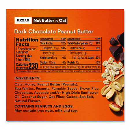 Gluten-Free Peanut Butter Dark Chocolate Protein Bar, 1.9 oz Bar, 12/Box (KEE00718)