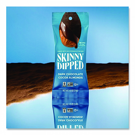 Dark Chocolate Covered Almonds, 1.2 oz Bags, 10/Box (EDT00837)