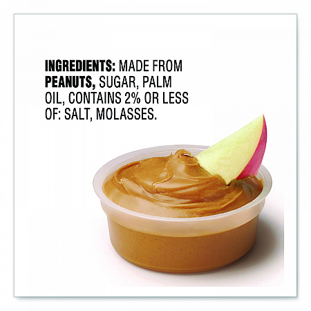 Spreads, Natural Creamy Peanut Butter, 1.5 oz Cup, 8/Box (24307)