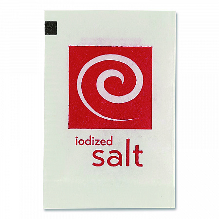 Grindstone Iodized Salt, 0.02 oz Packet, 1,000/Bag, 3 Bags/Carton (20015)