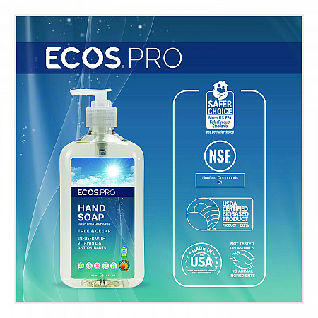 Liquid Hand Soap, Free and Clear Scent, 17 oz (PL96636EA)