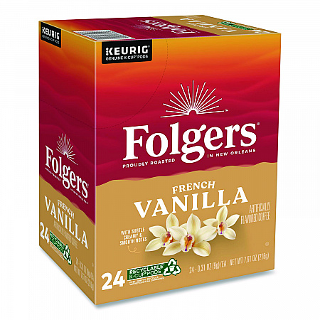 French Vanilla Coffee K-Cups, French Vanilla, 24/Box, 4 Boxes/Carton (6661CT)