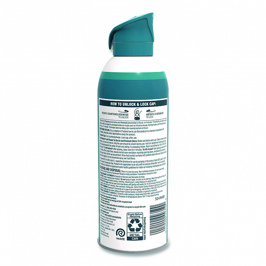 Air Sanitizer Spray, Simple Fresh Scent, 10oz Aerosol Spray (99350EA)