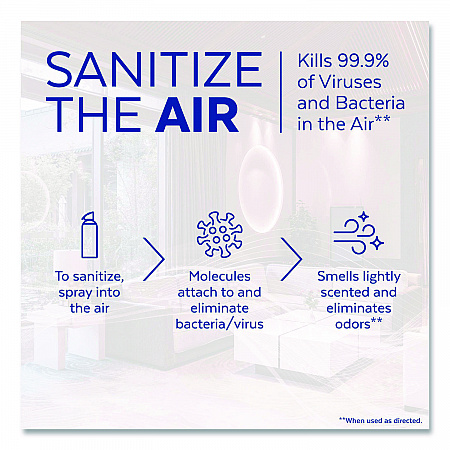 Air Sanitizer Spray, Light Breeze Scent, 10 oz Aerosol Spray (99394EA)